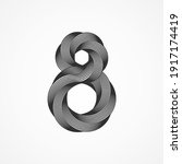 minimalistic black eight shape  ... | Shutterstock .eps vector #1917174419