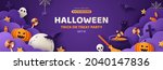 happy halloween banner or party ... | Shutterstock .eps vector #2040147836