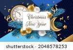 christmas background  gold... | Shutterstock .eps vector #2048578253