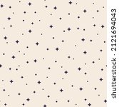 Seamless pattern with four point stars on white background. Vector illustration. Night space cosmic wallpaper, starry sky