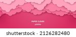 pink magic clouds above  paper... | Shutterstock .eps vector #2126282480