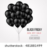 black friday sale poster with... | Shutterstock .eps vector #481881499