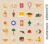 set of ramadan kareem icons... | Shutterstock .eps vector #630642473