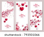 happy valentine's day vertical... | Shutterstock .eps vector #793501066