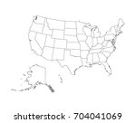 map of  usa  | Shutterstock .eps vector #704041069