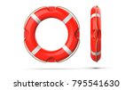 Top And Side View Of Lifebuoy ...