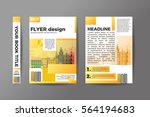a4 flyer design. brochure... | Shutterstock .eps vector #564194683