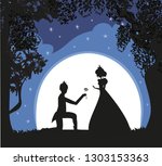 princess with prince | Shutterstock . vector #1303153363