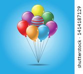 colorful balloon vector... | Shutterstock .eps vector #1414187129