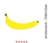 Banana Set Icon . Flat Style .