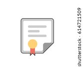 certificate icon | Shutterstock .eps vector #614721509