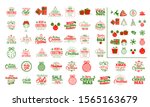 christmas set labels  emblems... | Shutterstock .eps vector #1565163679