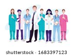 support medical staffs  doctor  ... | Shutterstock .eps vector #1683397123