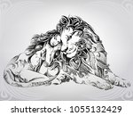 Girl And Lion In Ornament