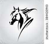 Vector Silhouette Of A Horse's...