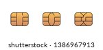 Emv Gold Chip Icon For Bank...