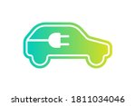 electric car icon. electrical... | Shutterstock .eps vector #1811034046