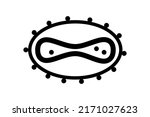 monkeypox virus linear icon.... | Shutterstock .eps vector #2171027623