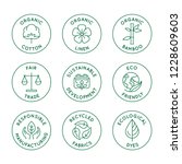 vector set of linear icons and... | Shutterstock .eps vector #1228609603