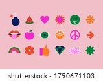 vector set of design elements ... | Shutterstock .eps vector #1790671103