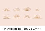 vector set of linear boho icons ... | Shutterstock .eps vector #1833167449