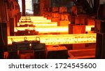 Iron foundry. Continuous casting machine. Production of steel billets.