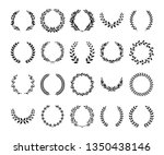 set of black greek wreaths and... | Shutterstock .eps vector #1350438146