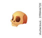 human skull  head of skeleton.... | Shutterstock .eps vector #1998446720