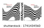 brochure template wave with... | Shutterstock .eps vector #1741434560