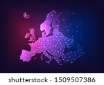 futuristic glowing low... | Shutterstock .eps vector #1509507386