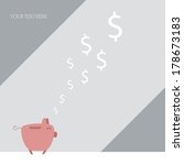 piggy bank cartoon character... | Shutterstock .eps vector #178673183