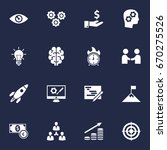 set of 16 strategy icons set... | Shutterstock .eps vector #670275526