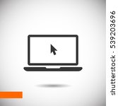 laptop with cursor vector icon | Shutterstock .eps vector #539203696