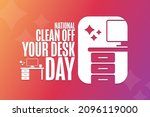 national clean off your desk... | Shutterstock .eps vector #2096119000