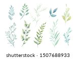 watercolor illustrations.... | Shutterstock . vector #1507688933