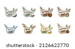 vegetable milk  color stickers... | Shutterstock .eps vector #2126622770