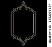 copper frame ornamental... | Shutterstock . vector #1552098659