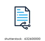 tech docs paper icon logo... | Shutterstock .eps vector #632600000