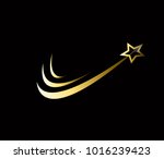   gold wave logo template.... | Shutterstock .eps vector #1016239423