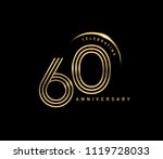60 years anniversary logotype... | Shutterstock .eps vector #1119728033