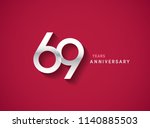 69 years anniversary... | Shutterstock .eps vector #1140885503