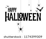 happy halloween vector... | Shutterstock .eps vector #1174399309