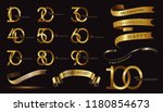 set of anniversary logotype and ... | Shutterstock .eps vector #1180854673