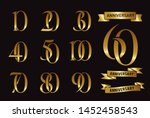 set of anniversary logotype and ... | Shutterstock .eps vector #1452458543