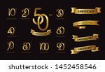 set of anniversary logotype and ... | Shutterstock .eps vector #1452458546