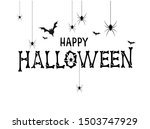 happy halloween text banner.... | Shutterstock .eps vector #1503747929