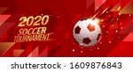 soccer tournament background... | Shutterstock .eps vector #1609876843
