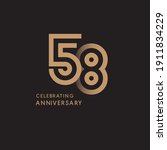 58 years anniversary... | Shutterstock .eps vector #1911834229