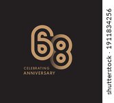 68 years anniversary... | Shutterstock .eps vector #1911834256