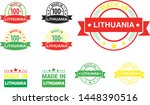 made in lithuania collection of ... | Shutterstock .eps vector #1448390516